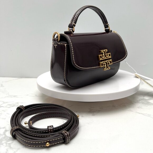 Tory Burch Double T Logo Flap Shoulder Tote - Picture 2 of 9